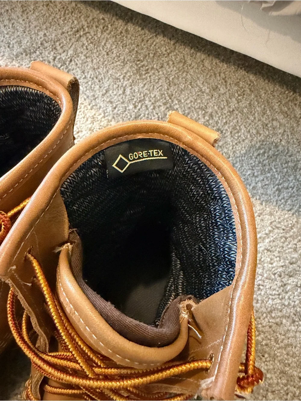 Bean Boots by LL Bean. GORE-TEX Brown and Tan Waterproof Hiking Boots
